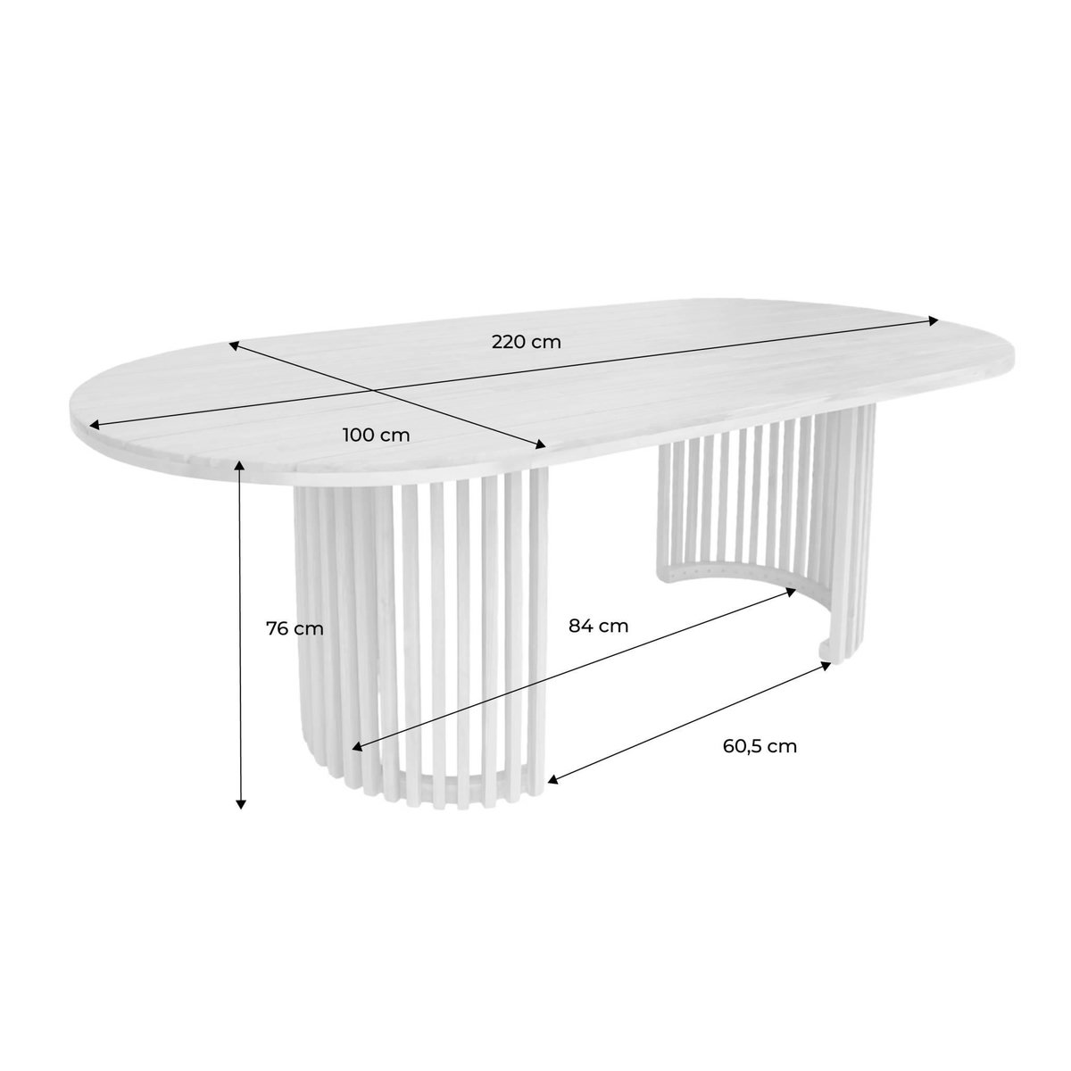 SWEEEK Table de jardin bois d'acacia 6 places naturel - Alora
