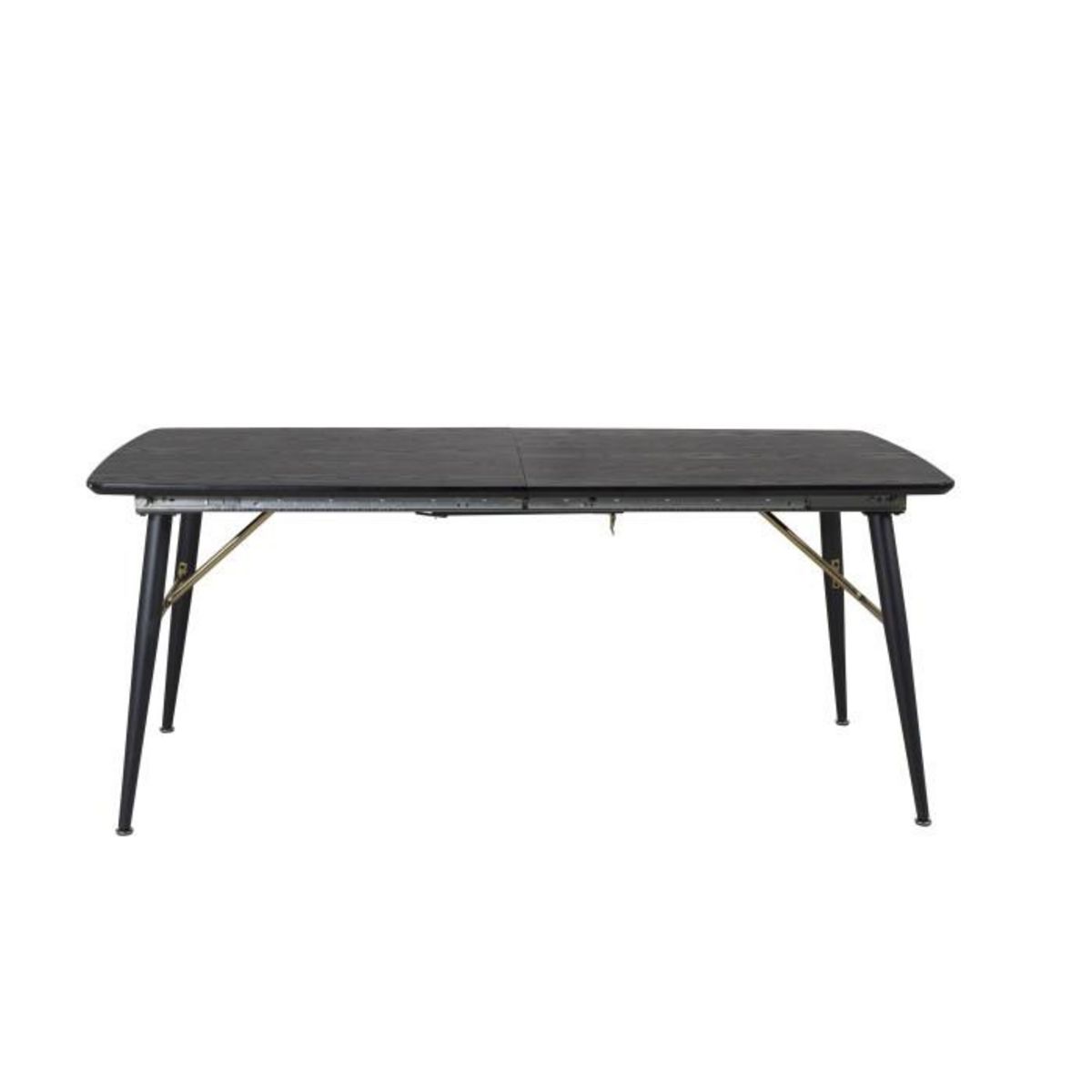 Paris Prix Table à Manger Extensible  Gold  180-220cm Noir