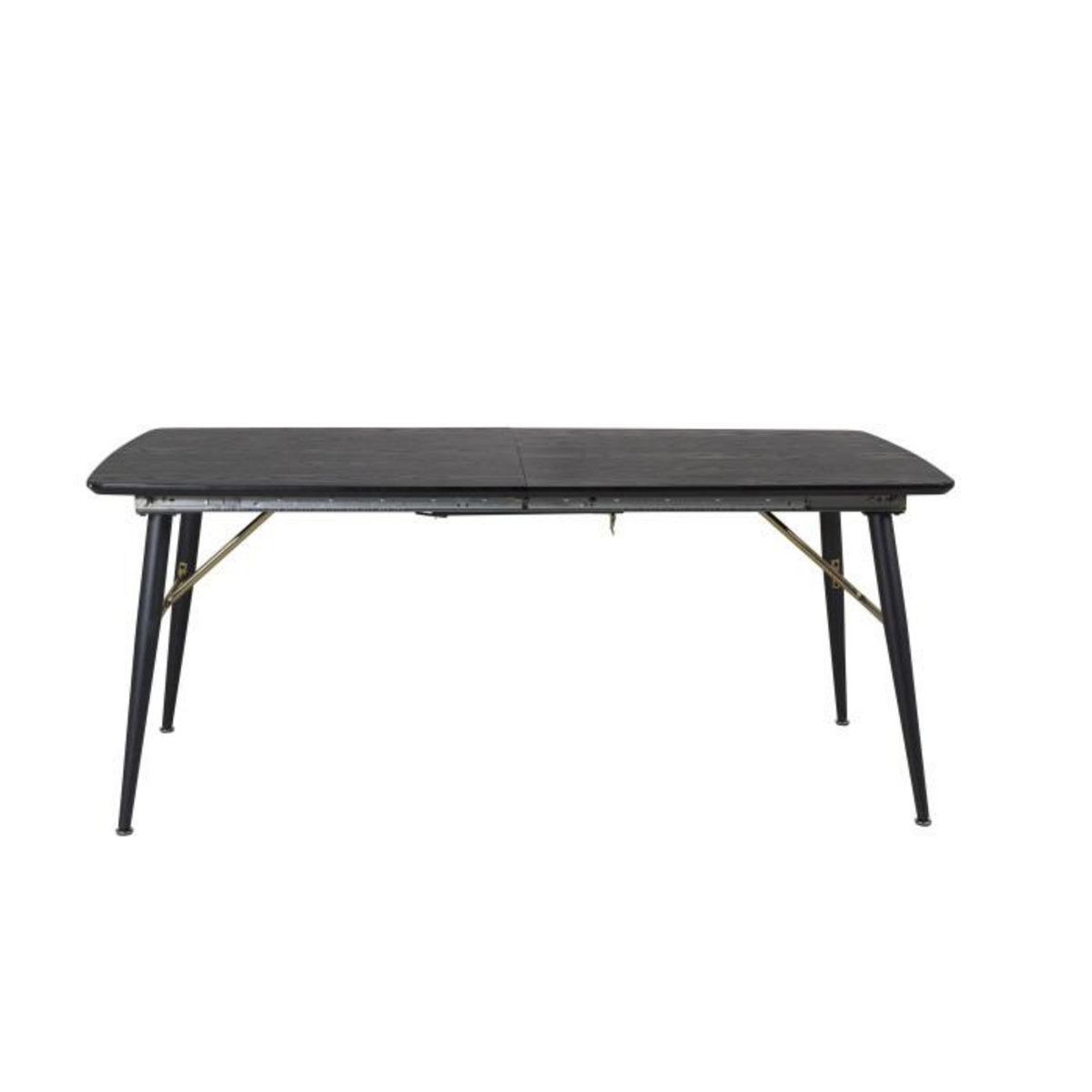Paris Prix Table à Manger Extensible  Gold  180-220cm Noir