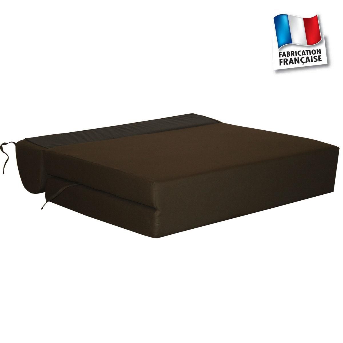 Chauffeuse convertible 1 place en tissu uni CHAPI