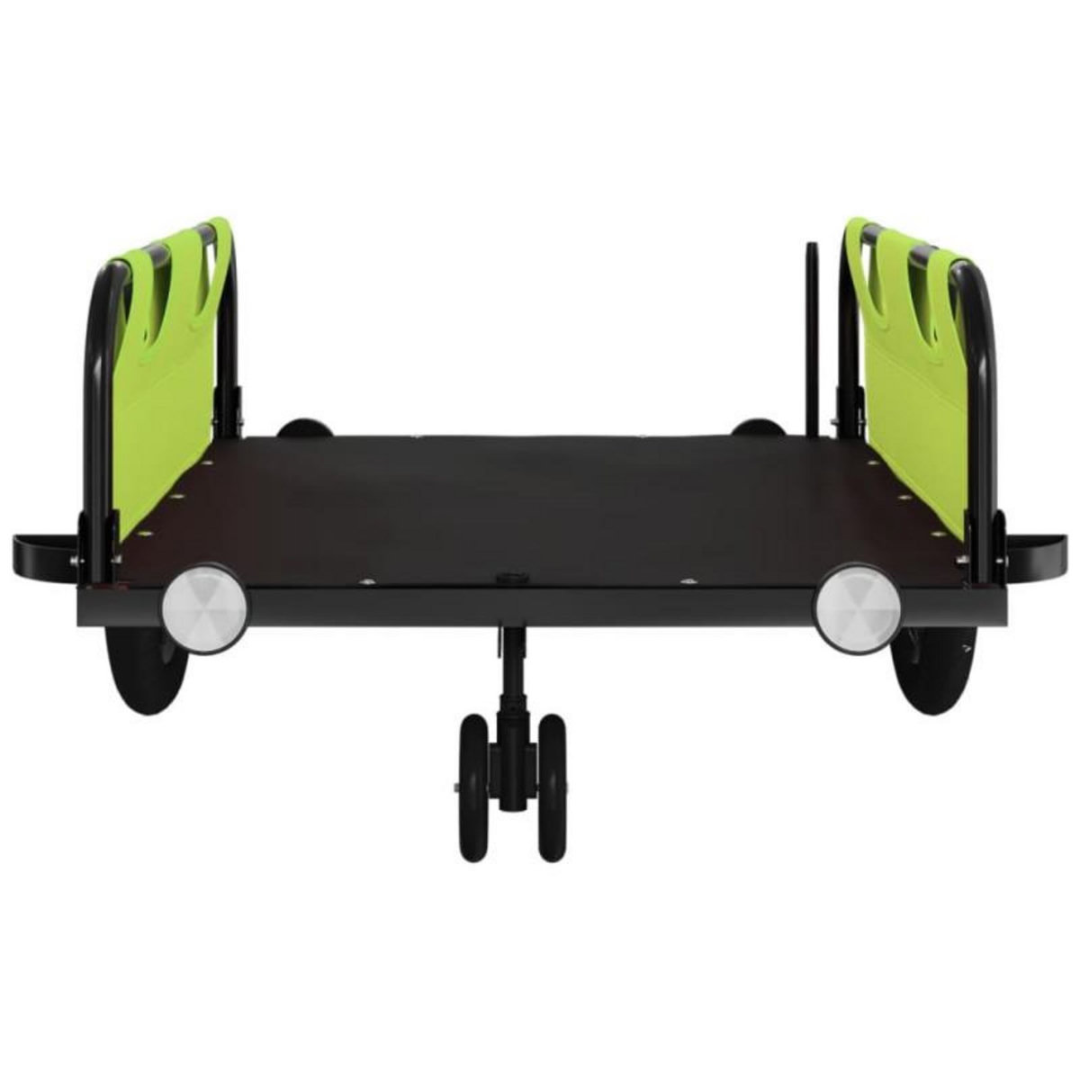 VIDAXL Remorque de vélo vert tissu oxford et fer