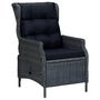 Voir la diapositive 3 : VIDAXL Ensemble a manger 9 pcs avec coussins resine tressee gris fonce