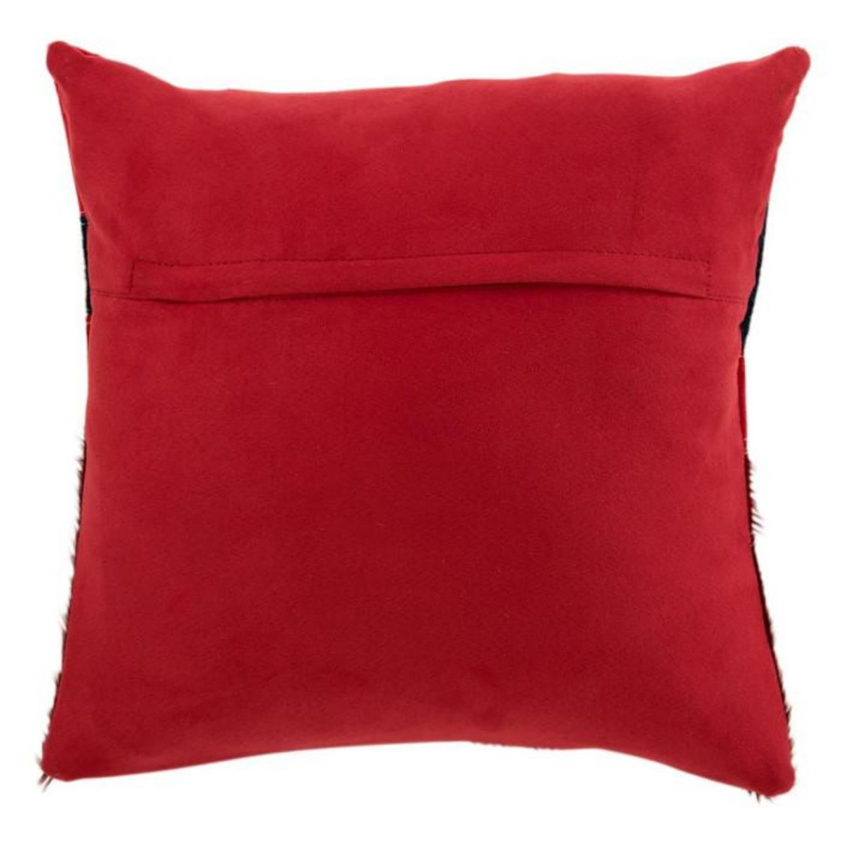 Paris Prix Coussin Déco en Cuir  Femme  45x45cm Rouge