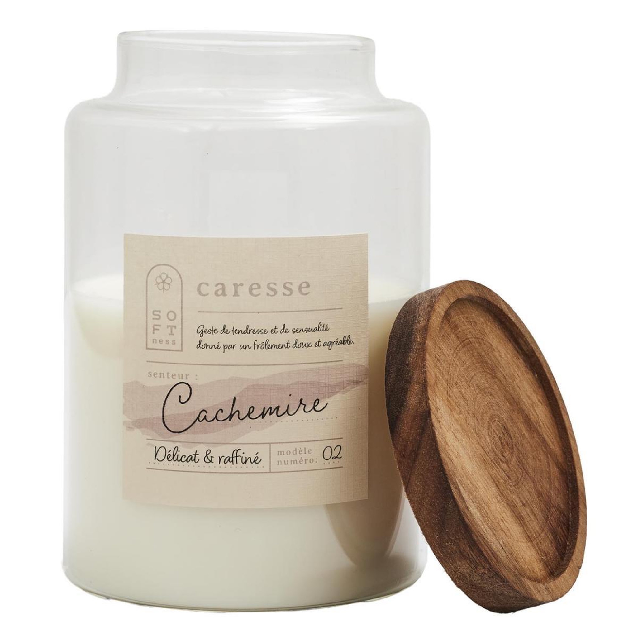 Voir la diapositive 2 : The Home Deco Factory Bougie parfumée  softness  650g cachemire