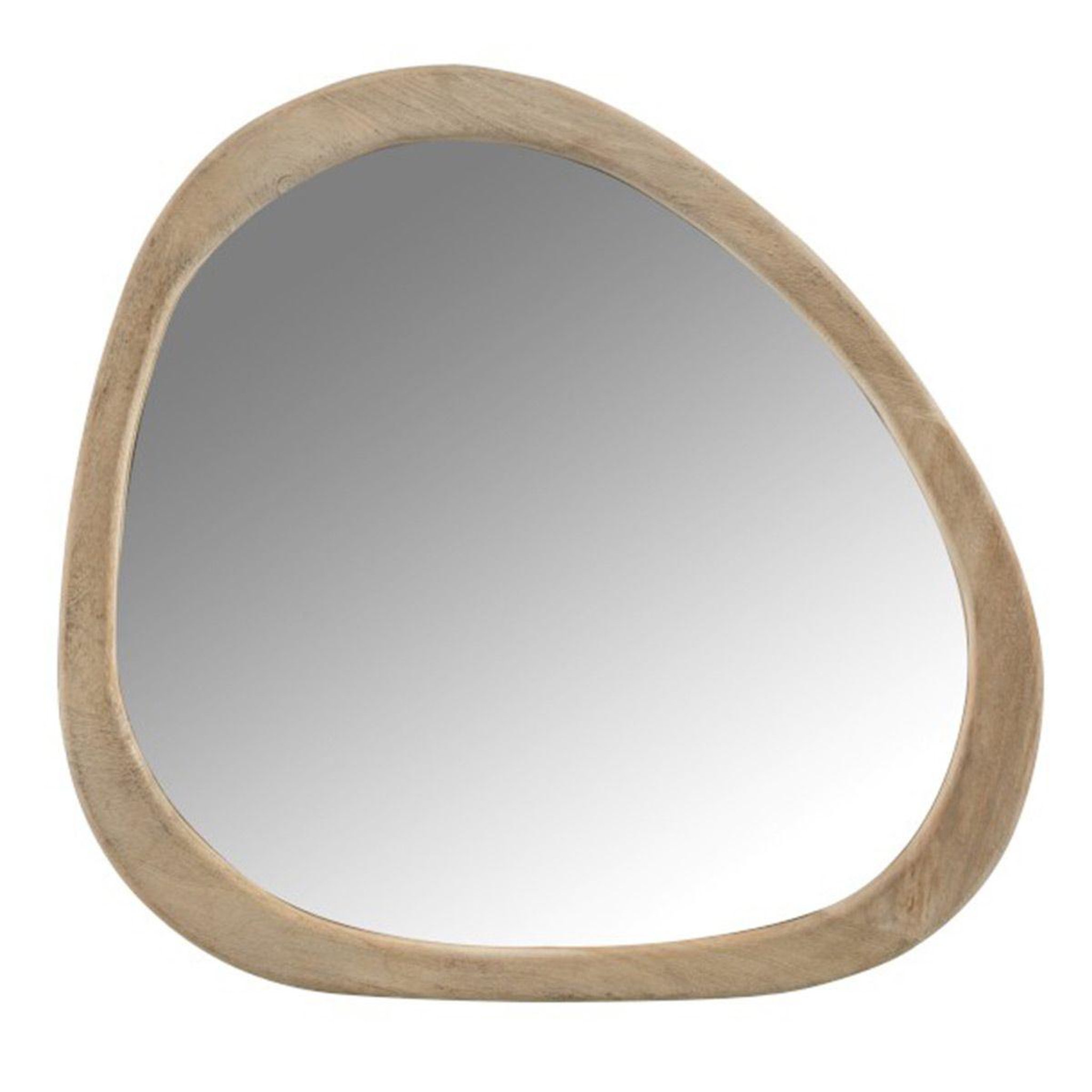 J-LINE Miroir Mural en Bois  Iregular  63cm Naturel