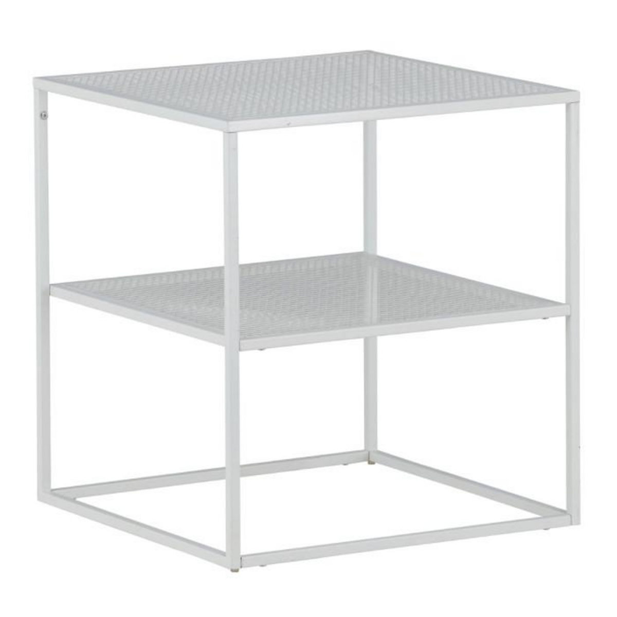 Paris Prix Table d'Appoint Avec Étagère  Netz  60cm Blanc