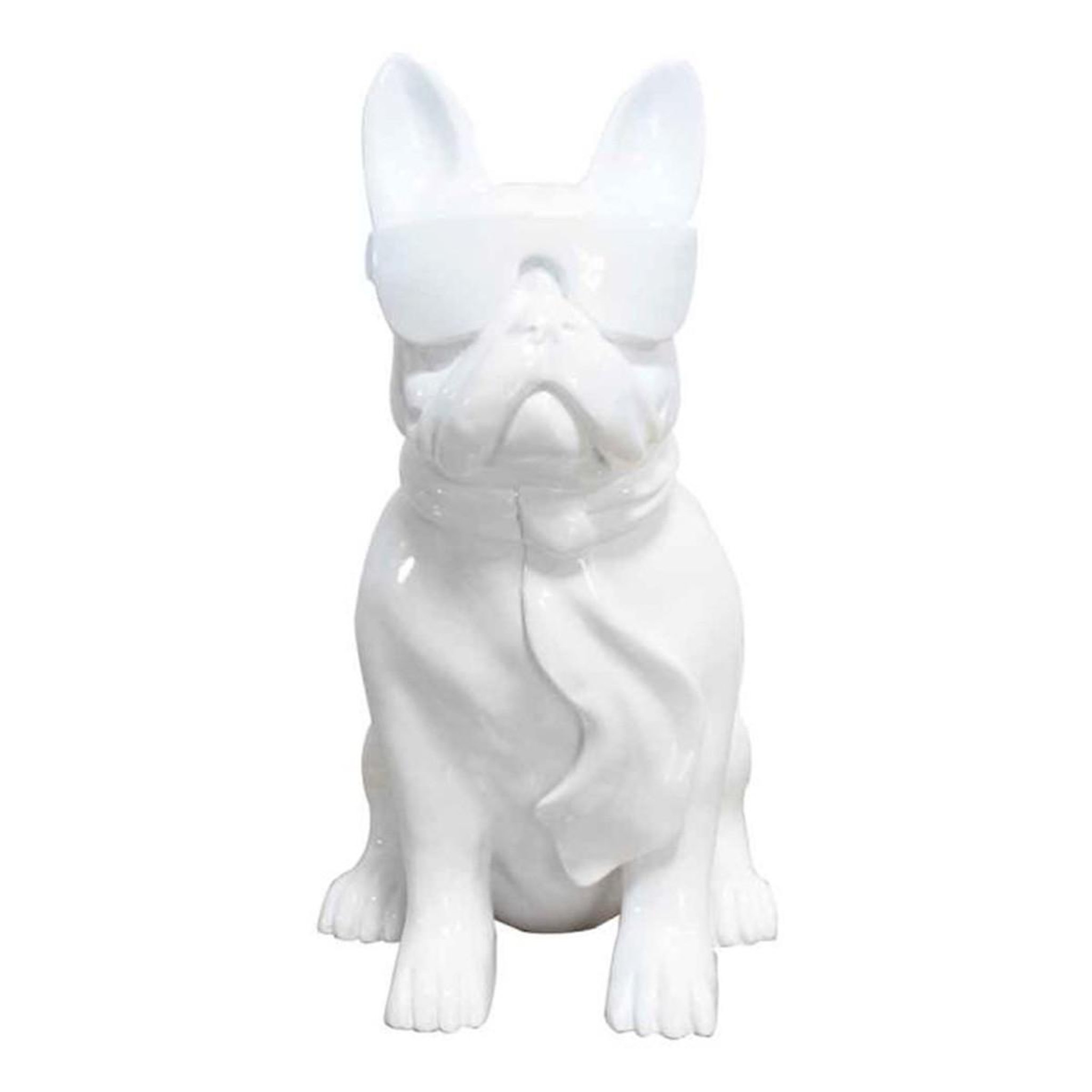 Voir la diapositive 1 : Paris Prix Sculpture design chien  dude  37cm blanc