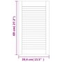Voir la diapositive 6 : VIDAXL Portes d armoire à persiennes 2 pcs blanc 69x39,4 cm pin massif