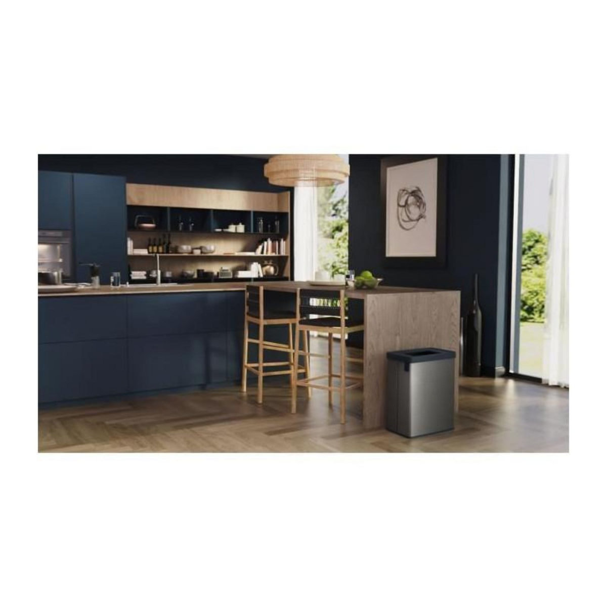 CURVER Poubelle de tri - VERTO - CURVER - 54 L - Gris perle