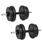 VIDAXL Haltere avec plaques 40 kg