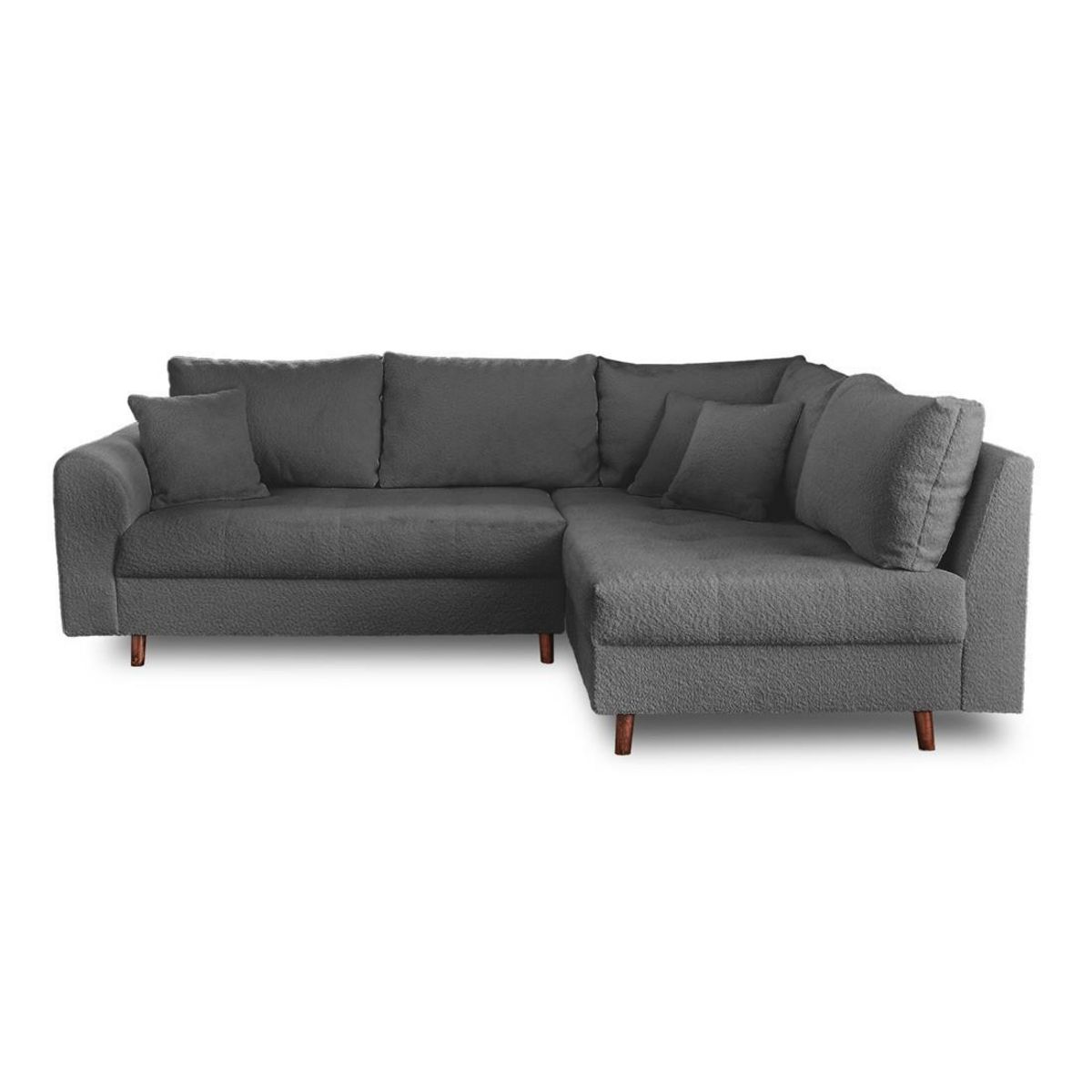 LISA DESIGN Rune - canapé d'angle droit - 4 places - en tissu bouclette