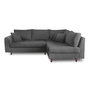 Voir la diapositive 4 : LISA DESIGN Rune - canapé d'angle droit - 4 places - en tissu bouclette