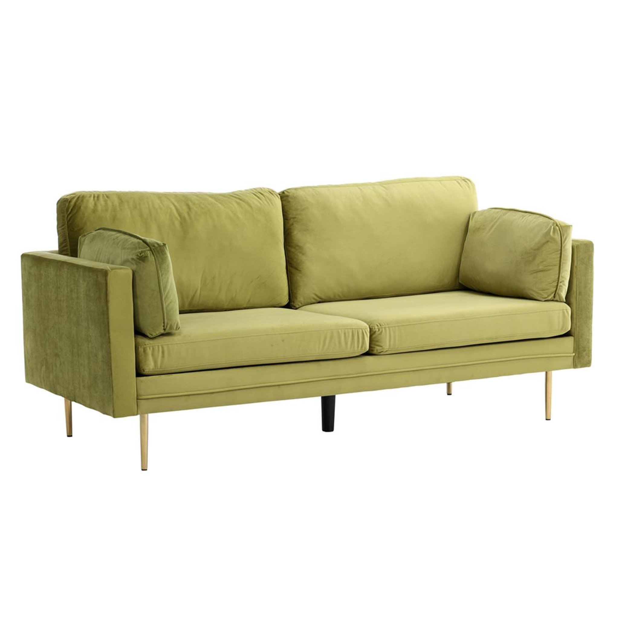 Paris Prix Canapé 3 places en velours  boom  203cm vert & or