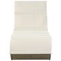 Voir la diapositive 4 : VIDAXL Chaise longue avec coussin Resine tressee Gris