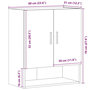 Voir la diapositive 6 : VIDAXL Armoire murale chene artisanal 60x31x70 cm bois d'ingenierie