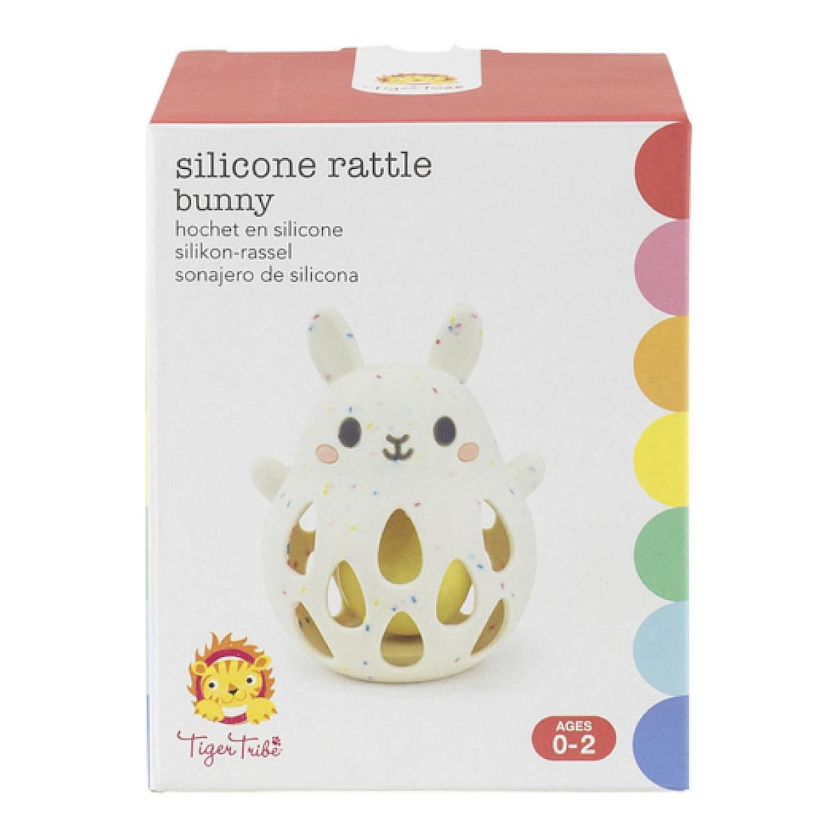 TIGER TRIBE Hochet lapin blanc en silicone