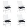 Voir la diapositive 4 : VIDAXL Coussins de chaise lot de 4 carreaux noir 40x40x7 cm tissu