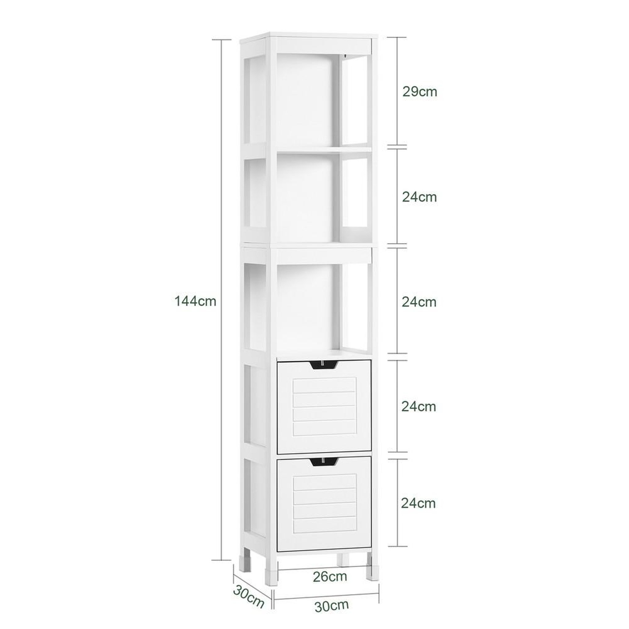Voir la diapositive 3 : SOBUY SoBuy - Colonne De Salle De Bain à deux tiroirs - Moderne - FRG126