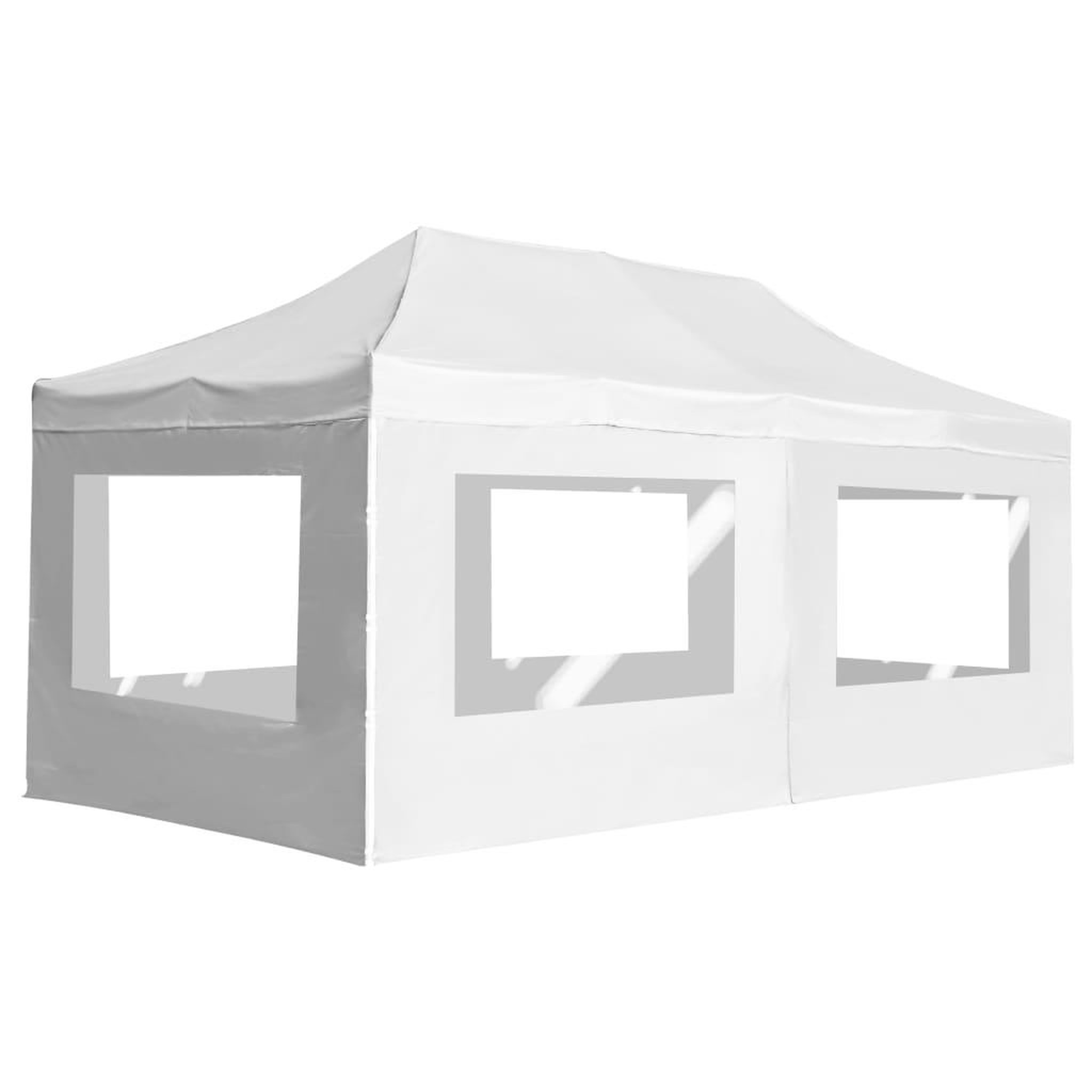 VIDAXL Tente de reception pliable avec parois Aluminium 6 x 3 m Blanc