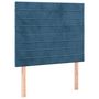 Voir la diapositive 2 : VIDAXL Tetes de lit 2 pcs Bleu fonce 100x5x78/88 cm Velours