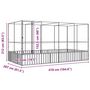 Voir la diapositive 6 : VIDAXL Voliere avec extension argente 418x207x212 cm acier