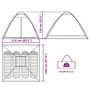 Voir la diapositive 6 : VIDAXL Tente de camping a dome 4 personnes vert olive impermeable