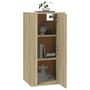 Voir la diapositive 3 : VIDAXL Meuble TV mural Chene sonoma 40x34,5x80 cm
