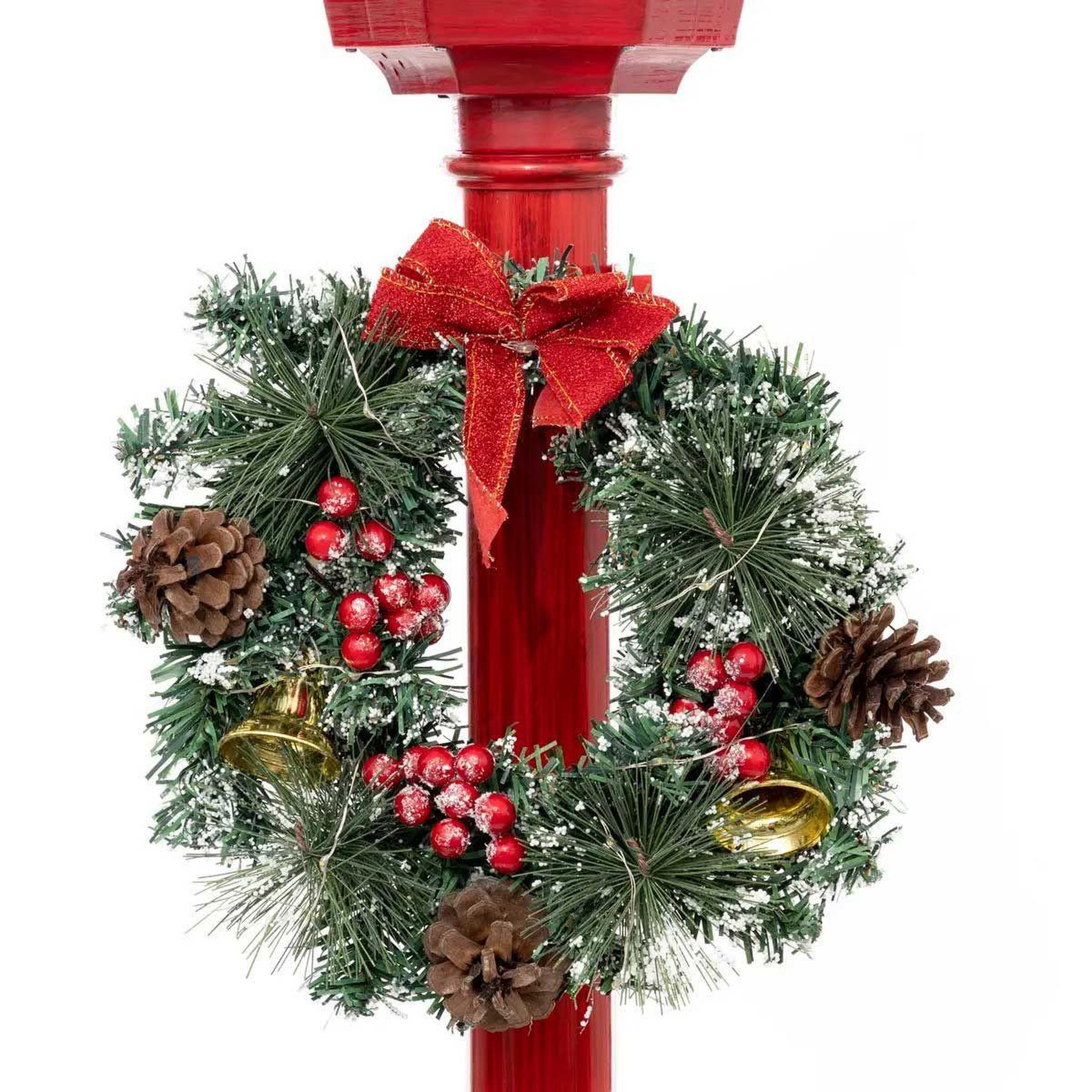 Voir la diapositive 2 : FEERIC LIGHT & CHRISTMAS Décoration lumineuse intérieur  lanterne  184cm rouge