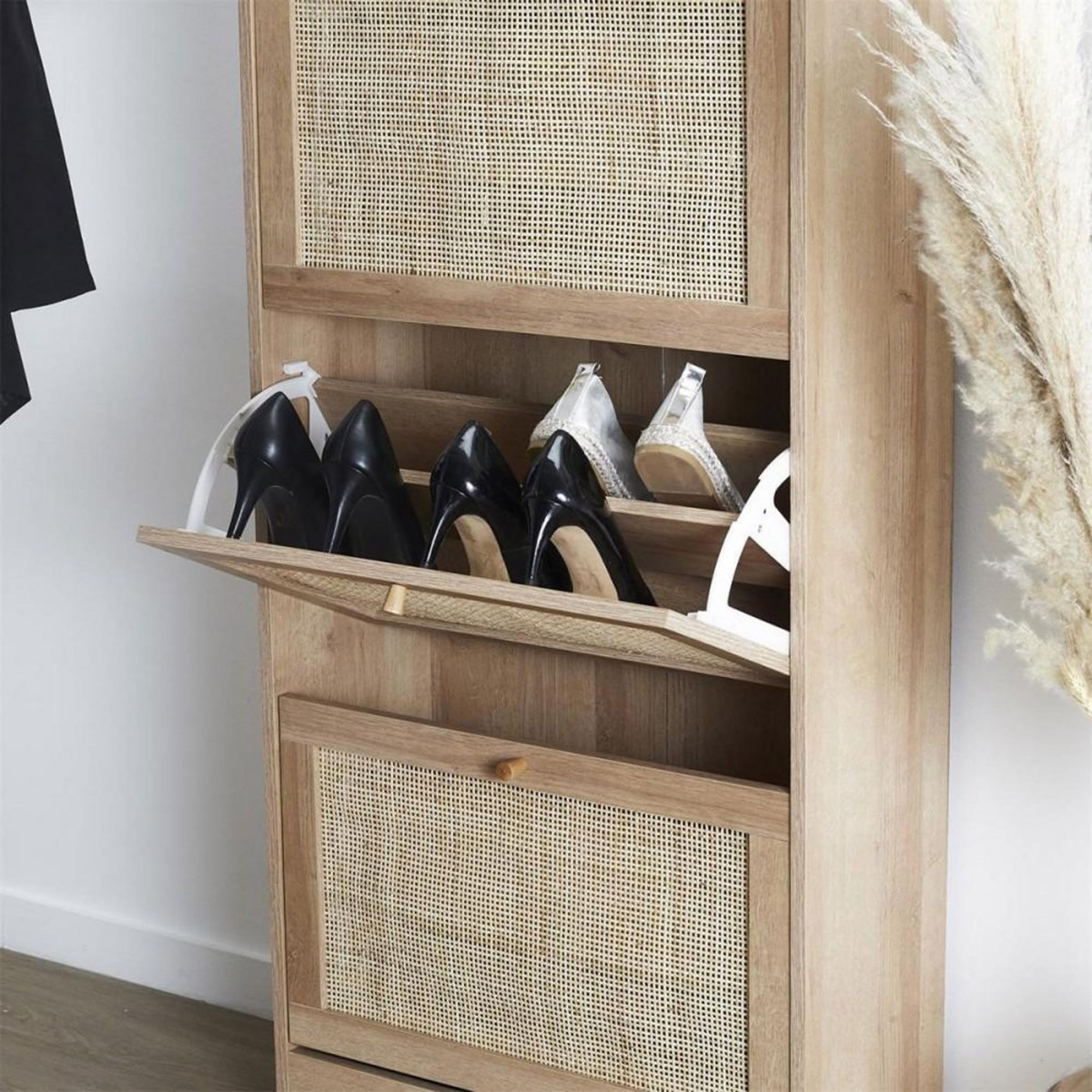The Home Deco Factory Meuble à chaussures 3 portes Bali