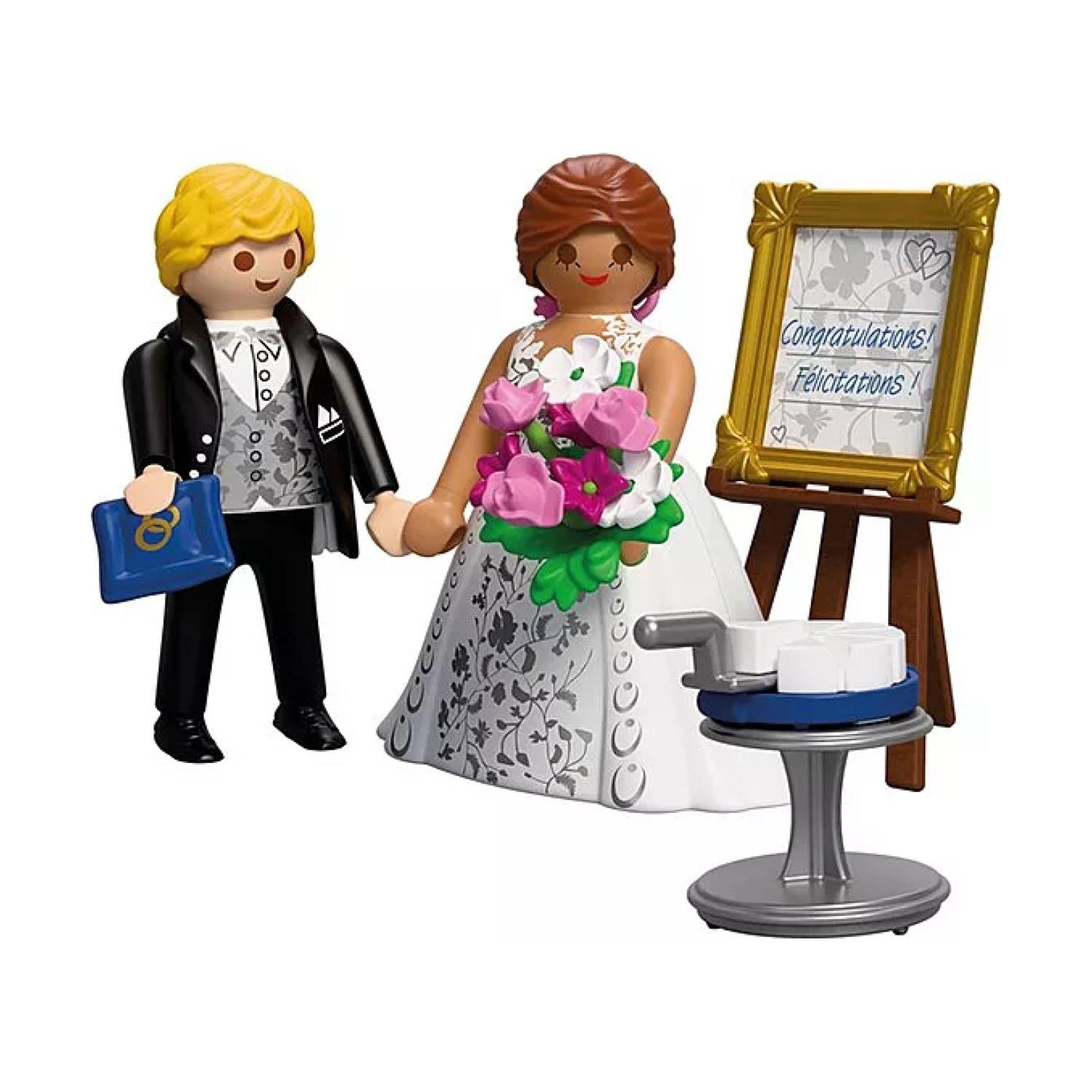 Voir la diapositive 2 : PLAYMOBIL Félicitations - mariés