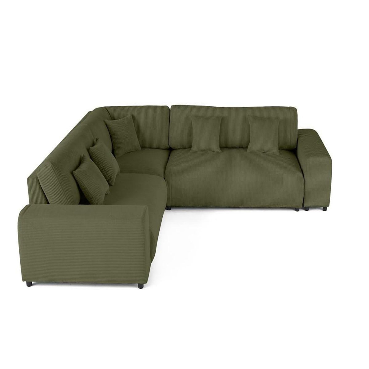 LISA DESIGN Garance - canapé modulable d'angle gauche - 5 places - en velours côtelé