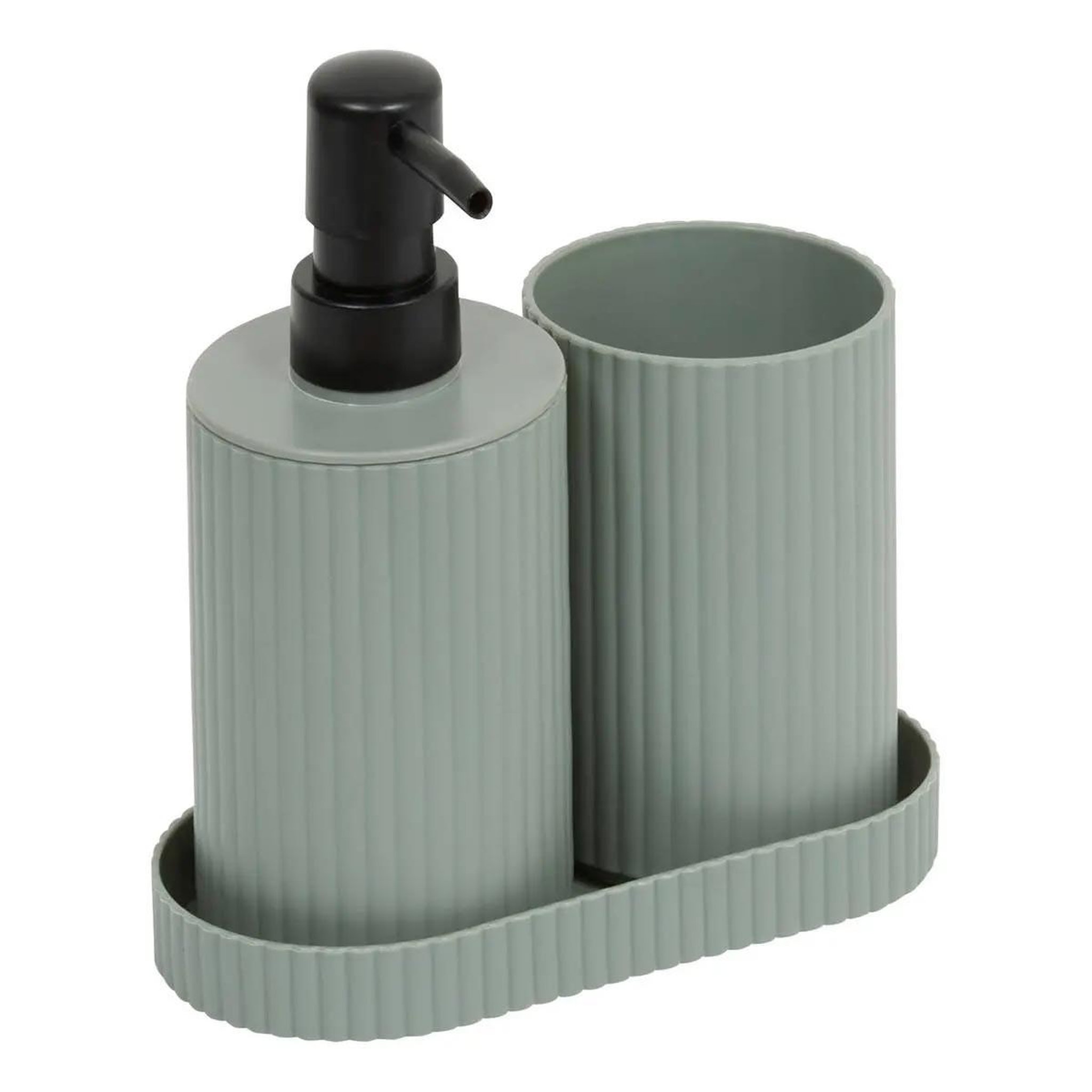 FIVE Lot de 3 accessoires de salle de bain  mily  17cm vert
