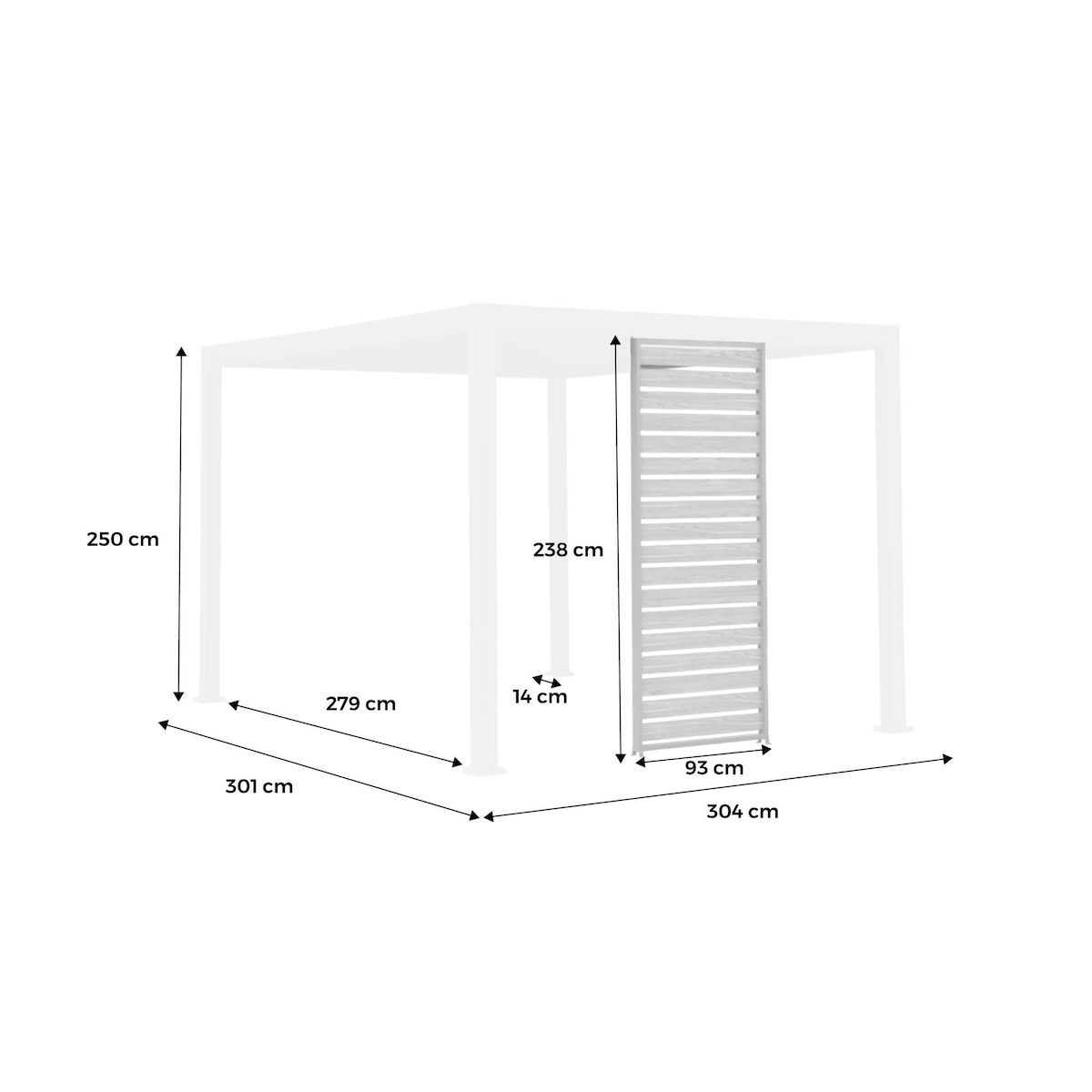 SWEEEK Persienne pour pergola bioclimatique Triomphe, aluminium