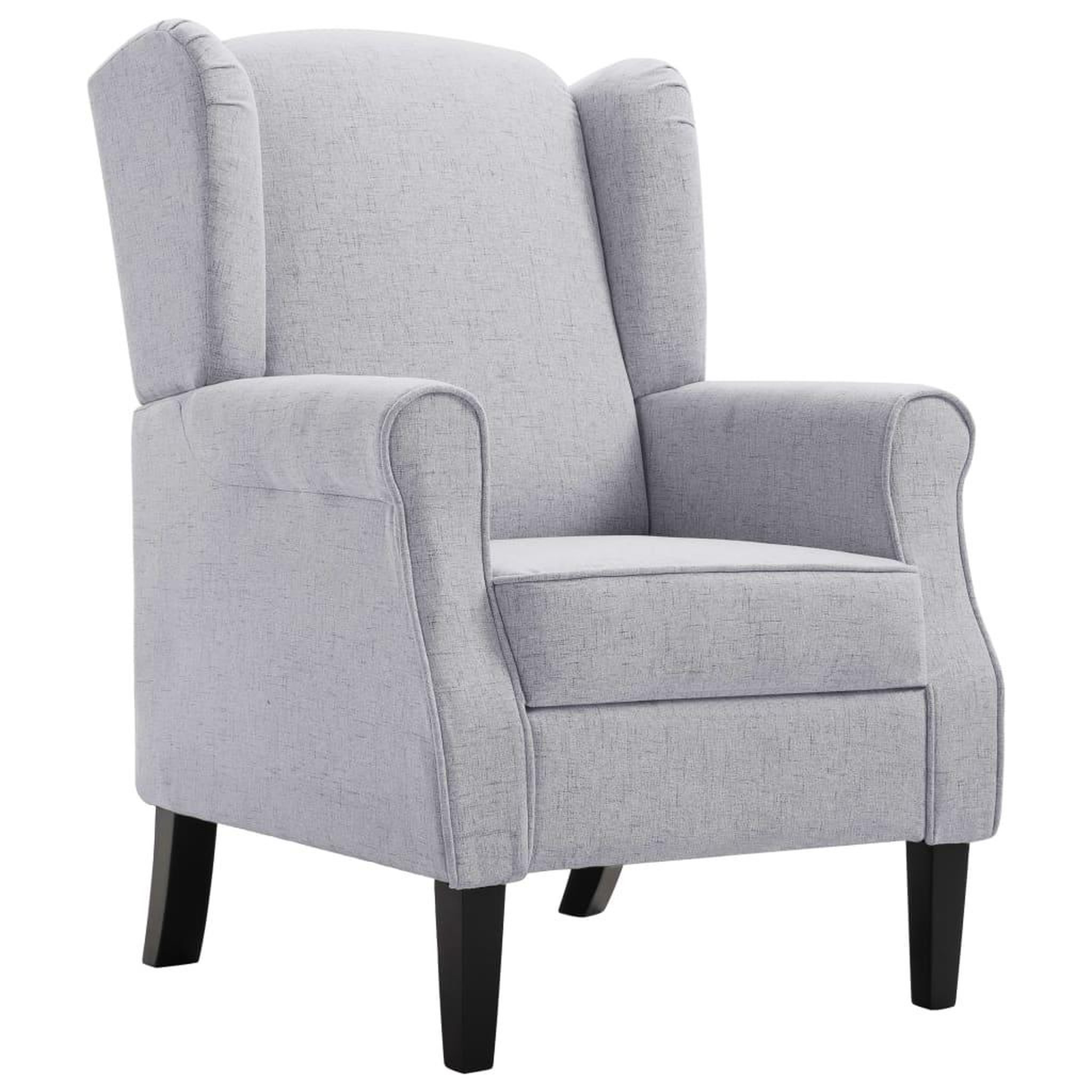 Voir la diapositive 2 : VIDAXL Fauteuil gris clair tissu