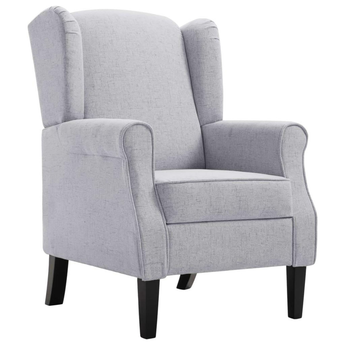 VIDAXL Fauteuil gris clair tissu