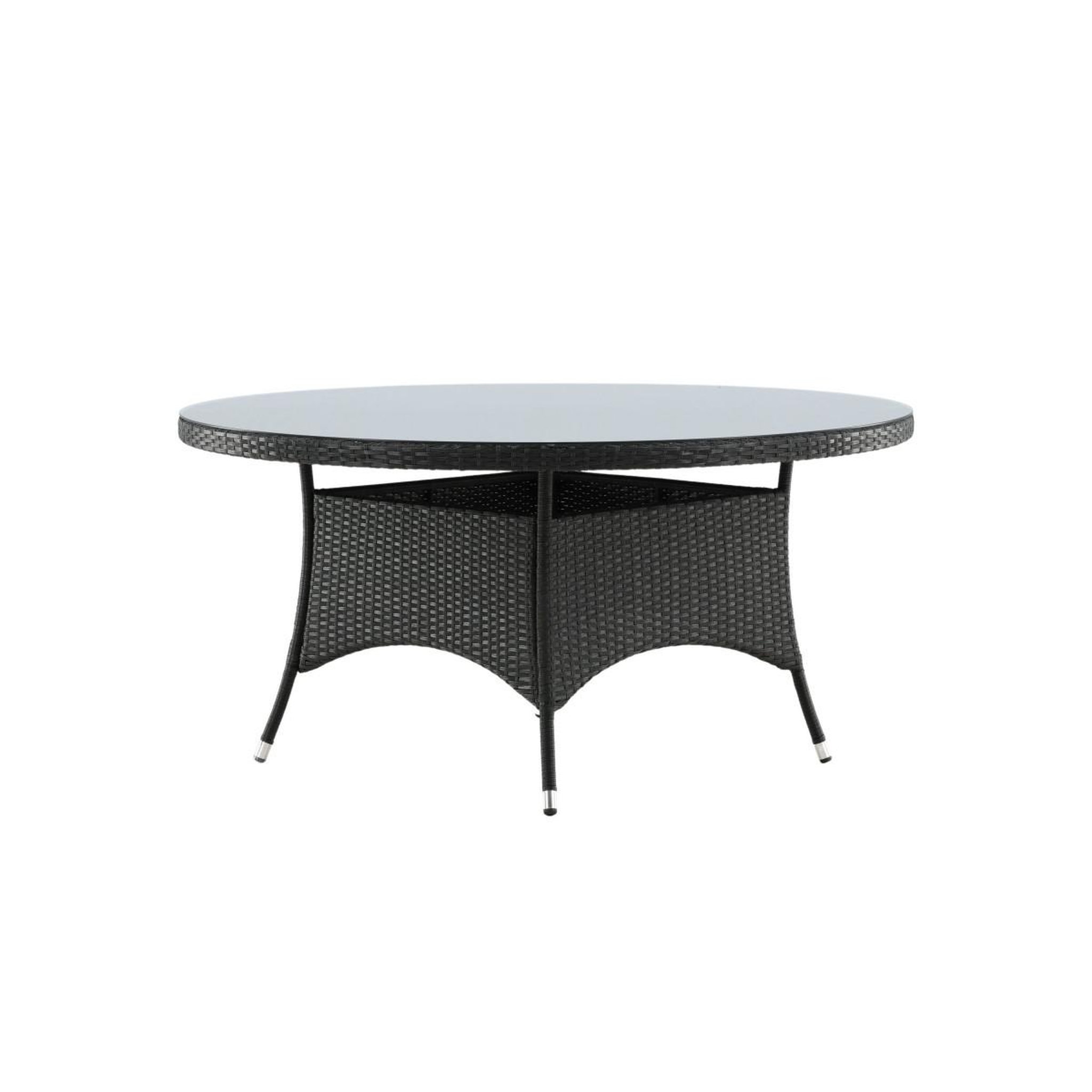 Voir la diapositive 2 : Paris Prix Table de jardin ronde  volta  150cm noir