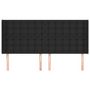 Voir la diapositive 3 : VIDAXL Tete de lit avec oreilles Noir 183x16x118/128 cm Similicuir