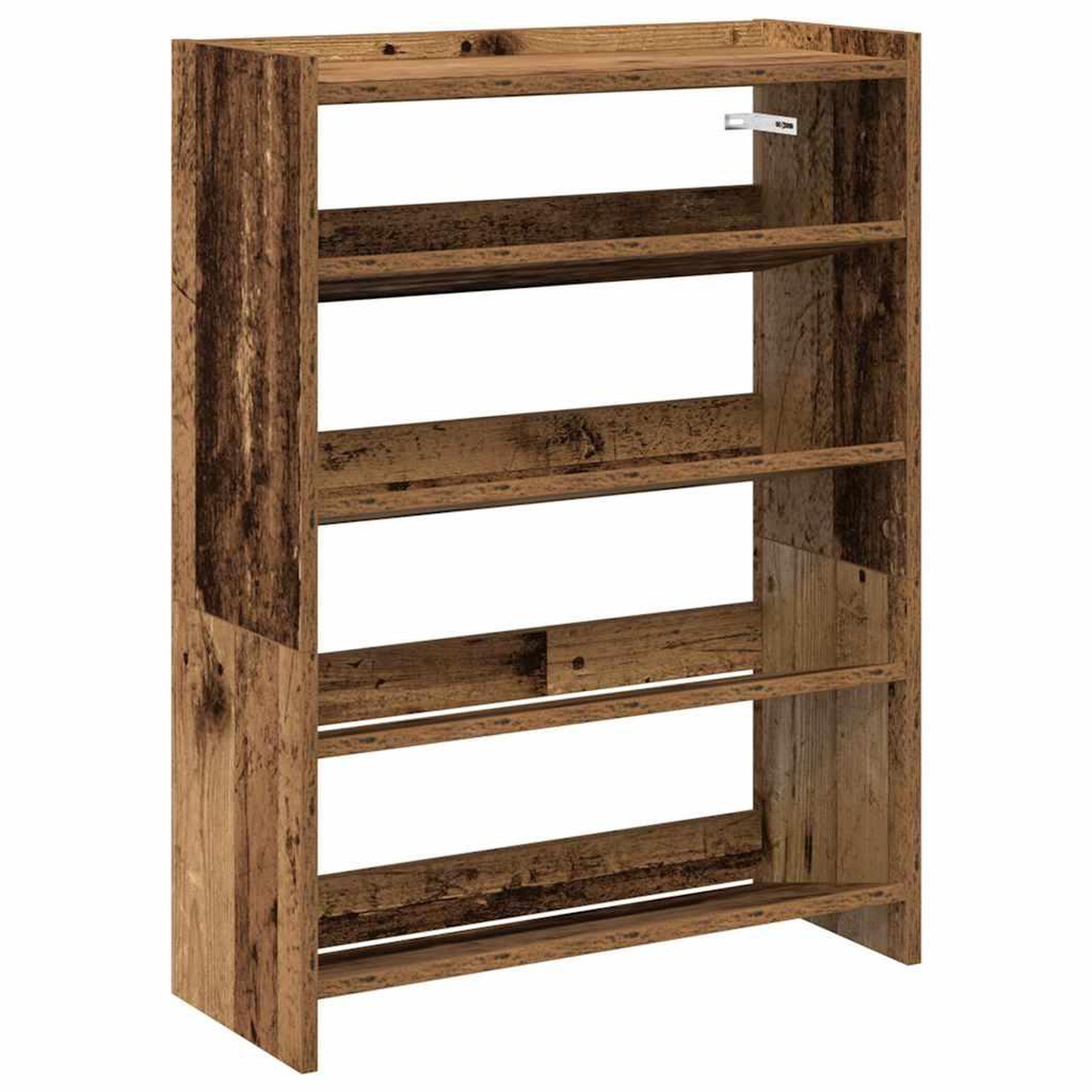 Voir la diapositive 2 : VIDAXL Etagere a chaussures vieux bois 60x25x81 cm bois d'ingenierie