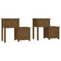 Voir la diapositive 2 : VIDAXL Tables de chevet 2 pcs Marron miel 79,5x38x65,5 cm Pin solide