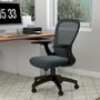 Voir la diapositive 2 : VINSETTO Chaise de bureau ergonomique - soutien lombaire, hauteur réglable, pivotante - noir anthracite