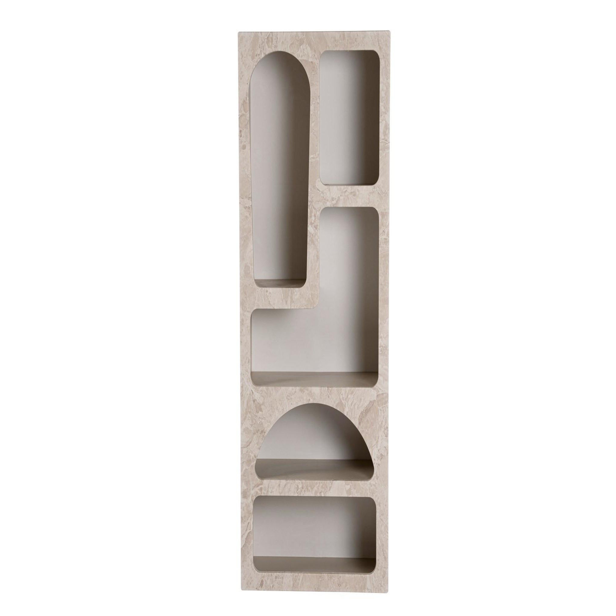 Habitat et Jardin Bibliothèque en bois  Venüs  60 x 32 x 150 cm - marbre travertin