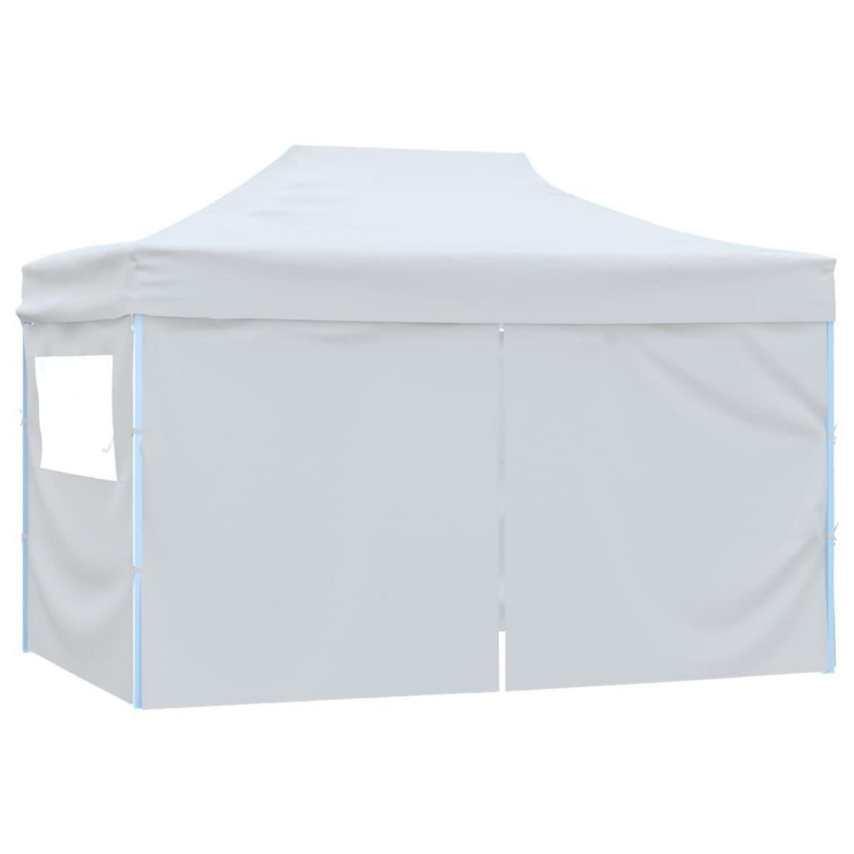 VIDAXL Tente pliable de reception avec 4 parois 3 x 4,5 m Blanc