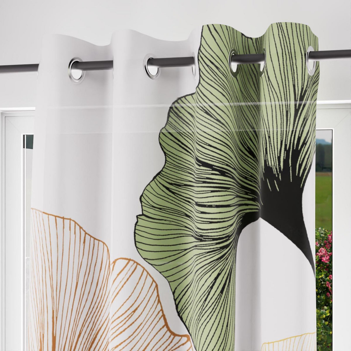 SOLEIL D'OCRE Voile à oeillets GINKGO, par Soleil d'ocre