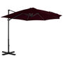 Voir la diapositive 1 : VIDAXL Parasol de jardin en porte-a-faux avec mat en aluminium rouge