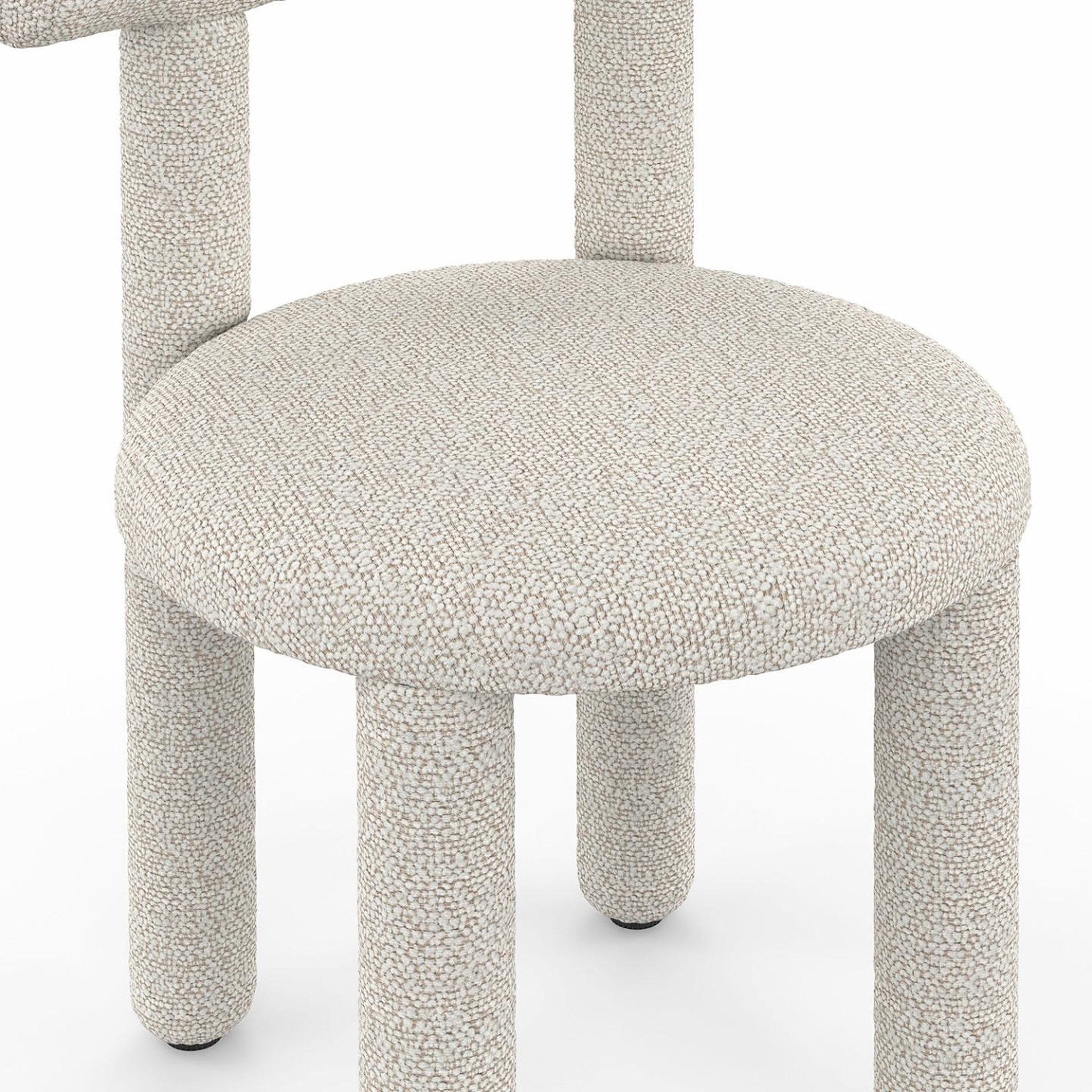 Voir la diapositive 6 : ID MARKET Lot de 2 chaises rime tissu bouclette crème