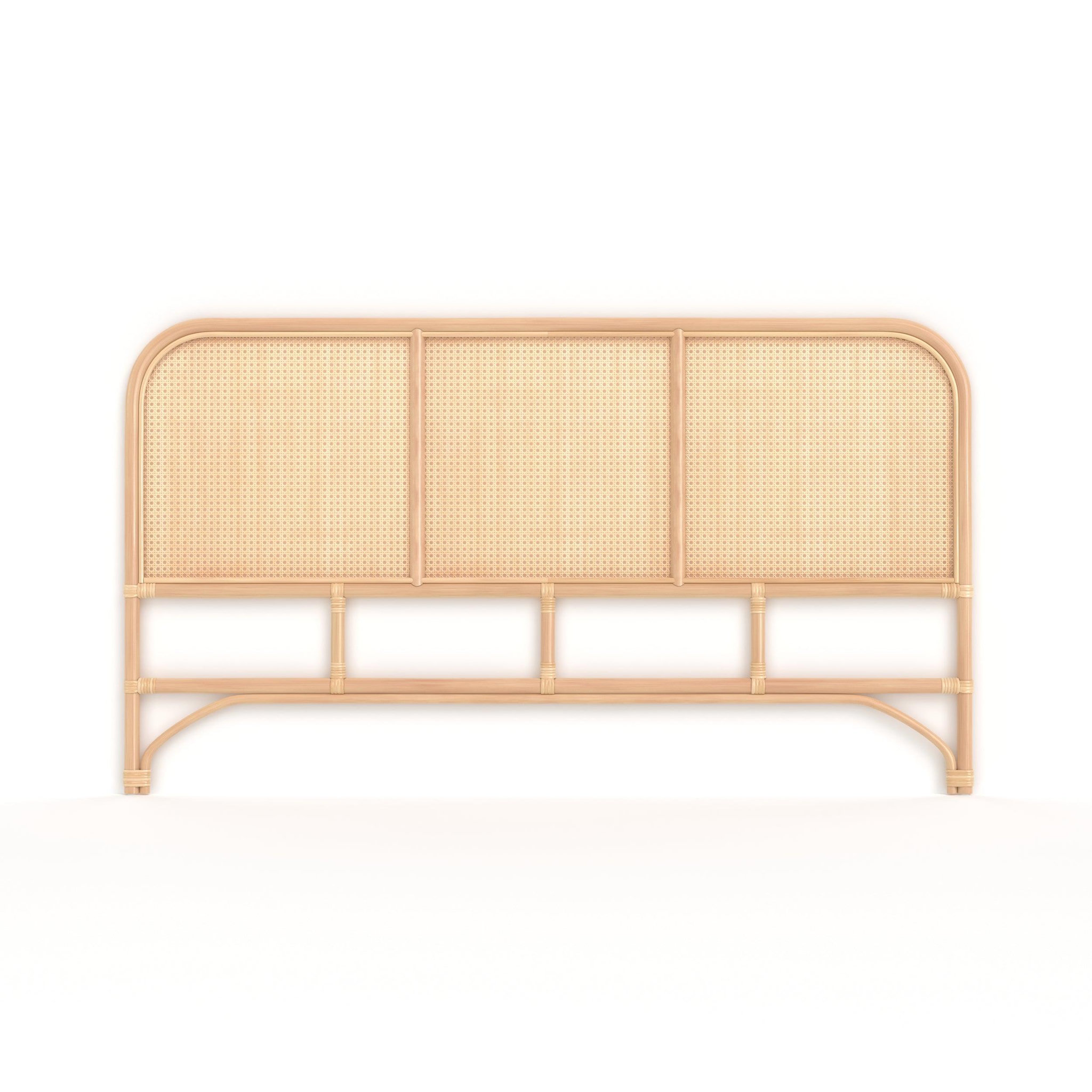 Voir la diapositive 3 : MAISON PAVANE Tête de lit en rotin et cannage 160 cm-naïra