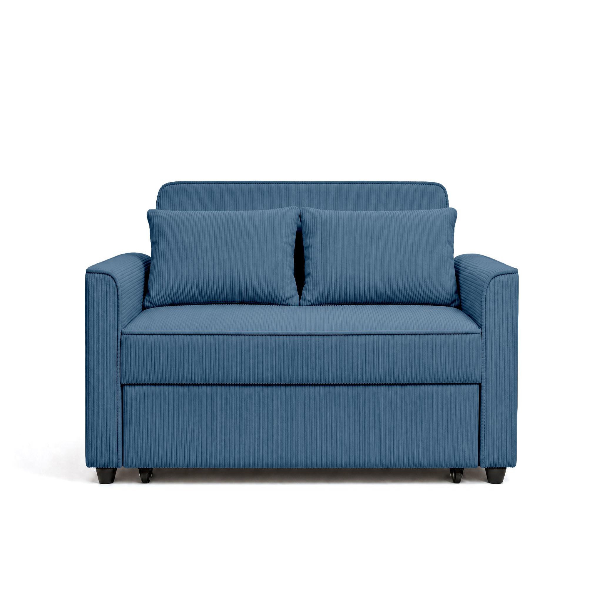 Voir la diapositive 1 : BEST MOBILIER Ernest - canapé droit 2 places convertible en velours côtelé