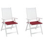 Voir la diapositive 4 : VIDAXL Coussins de chaise de jardin lot de 2 rouge bordeaux 40x40x3 cm