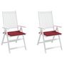 Voir la diapositive 4 : VIDAXL Coussins de chaise de jardin lot de 2 rouge bordeaux 40x40x3 cm