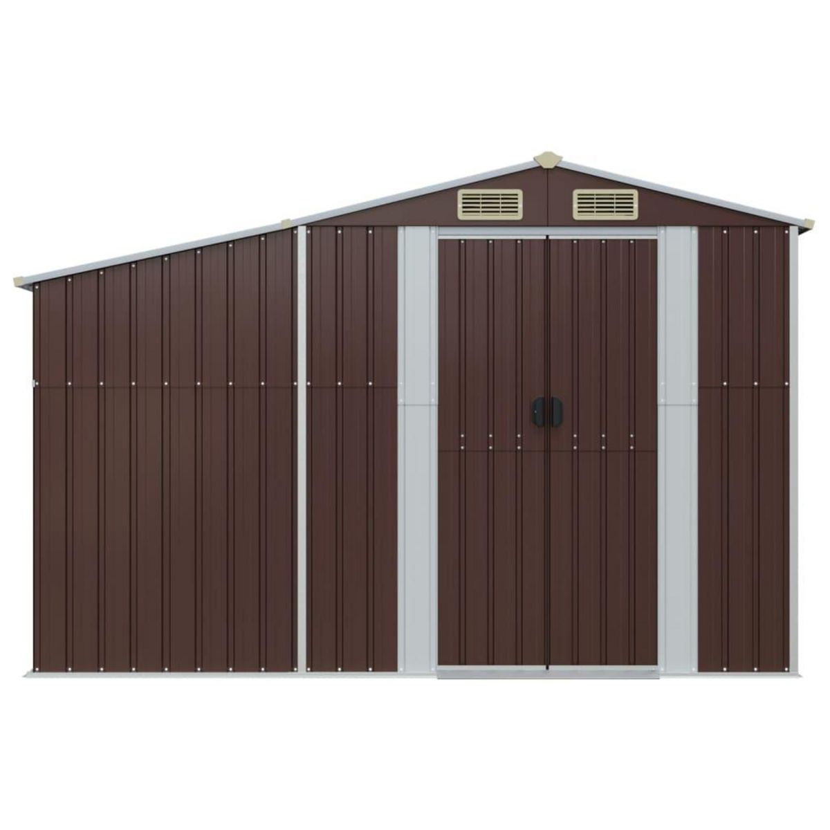 VIDAXL Abri de jardin marron 277x93x179 cm acier galvanise